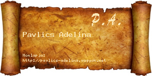 Pavlics Adelina névjegykártya